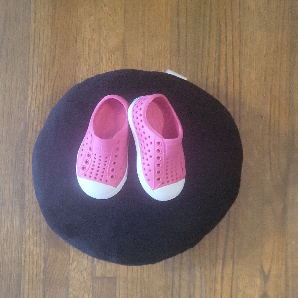 Native Pink and White Water Shoes Lightweight Perforated Design